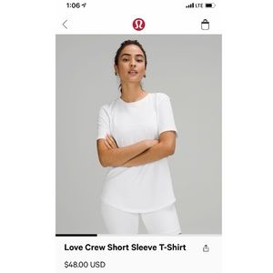 Lululemon Love Crew Shirt
